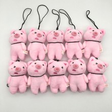 4inches pig plush dolls set 11CM(10pcs a set)