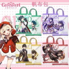 Genshin Impact game canvas handbag