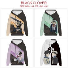 Black Clover anime long sleeve hoodie sweater clot...