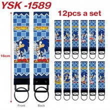 Sonic The Hedgehog game rope key chains set(12pcs a set)