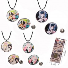 SPY FAMILY anime necklace+pin a set