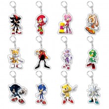 Sonic The Hedgehog game acrylic key chain