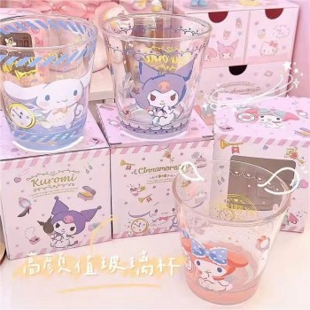 Melody Cinnamoroll Kuromi anime glass cup mug