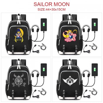 Sailor Moon USB charging laptop backpack school bag