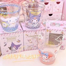 Melody Cinnamoroll Kuromi anime glass cup mug