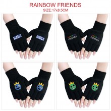 Rainbow Friends game cotton half finger gloves a pair