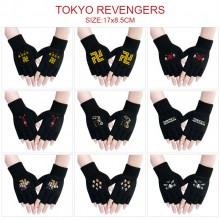 Tokyo Revengers anime cotton half finger gloves a ...