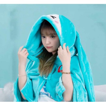 Original Hatsune Miku Vocaloid Cloak Hoodie Flannel 2in1 Blanket