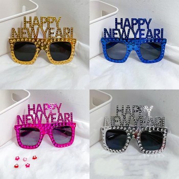 Funny Happy New Year Party Glasses Cosplay Crazy Sunglasses