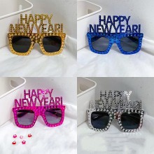 Funny Happy New Year Party Glasses Cosplay Crazy S...