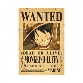 One Piece wanted anime posters(price for 1pcs)