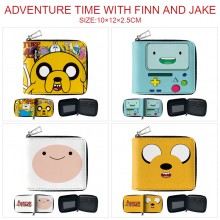 Adventure Time anime zipper wallet purse