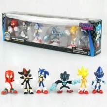Super Sonic The Hedgehog figures set(6pcs a set)