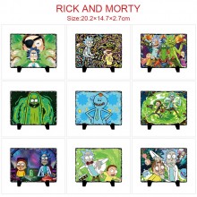 Rick and Morty anime photo frame slate painting stone print