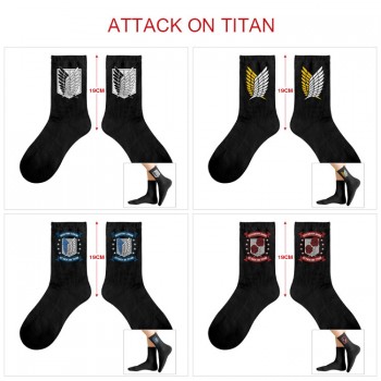 Attack on Titan anime cotton socks(price for 5pairs)