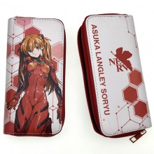 EVA anime zipper long wallet