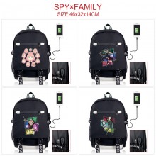 SPY FAMILY anime USB charging laptop backpack scho...
