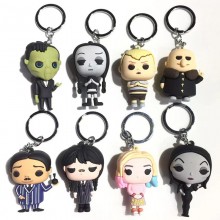 The Addams Family figure doll key chains