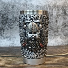 Vikings Stainless Steel 3D Skull Skeleton Cup