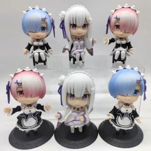 Re:Life in a different world from zero rem and ram figures set(6pcs a set)(OPP bag)