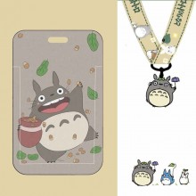 Totoro anime ID cards holders cases lanyard key ch...