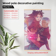 Fate Grand Order wood pole decorative painting wal...