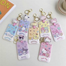 Sanrio Melody kitty Cinnamoroll Kuromi ID cards holders cases lanyard key chain