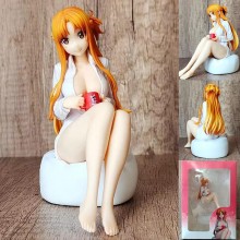 Sword Art Online Asuna sitting and holding cup ani...
