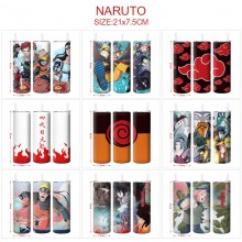 Naruto anime coffee water bottle cup with straw st...