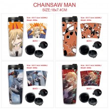 Chainsaw Man anime plastic insulated mug cup