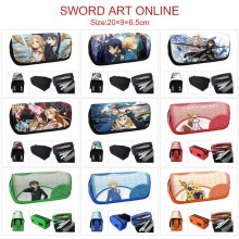 Sword Art Online anime zipper pen case pencil bag