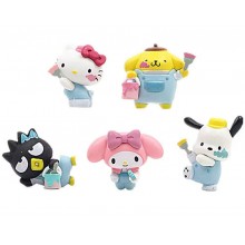 Melody kitty Cinnamoroll Pochacco anime figures set(5pcs a set) OPP bag