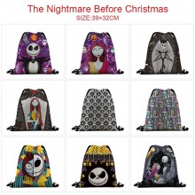 The Nightmare Before Christmas nylon drawstring backpack bag