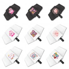 Kirby anime tri-fold automatic umbrella