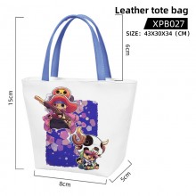 One Piece anime waterproof leather tote bag handba...