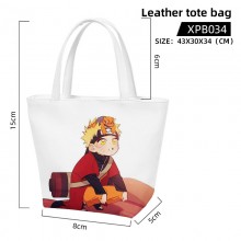 Naruto anime waterproof leather tote bag handbag
