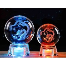 Luminous Animal Twelve Crystal Zodiac Ball with ho...