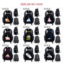 Chainsaw Man anime USB camouflage backpack school ...