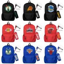 NBA basketball backpack bag + pen bag