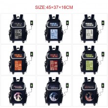Bungo Stray Dogs anime USB charging laptop backpack school bag