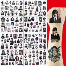 Wednesday Addams anime waterproof tattoo stickers(price for 10pcs)