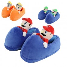 Super Mario Naruto plush slippers shoes a pair 28C...