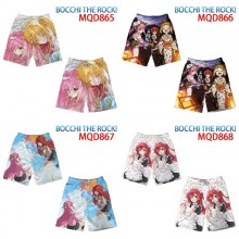 Bocchi The Rock anime beach pants shorts middle pa...