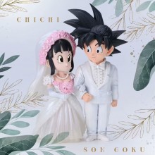Dragon Ball Son Goku Kiki Gigi marry wedding anime figures set(2pcs a set)