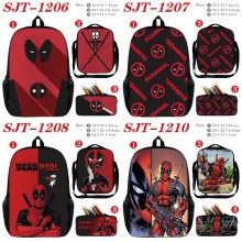 Deadpool nylon backpack bag shoulder pencil case s...