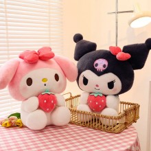 16inches Melody Kuromi strawberry anime plush doll...