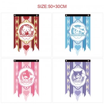 Melody kitty Cinnamoroll Kuromi anime flags 30*50CM