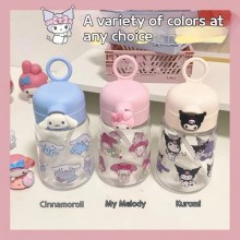 Sanrio Kuromi My Melody Cinnamoroll water bottle plastic cup 400ml(stickers need to attach yourself)