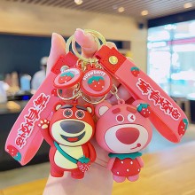 Lotso strawberry bear anime figure doll key chains
