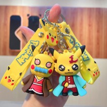 Demon Slayer Pikachu anime figure doll key chains